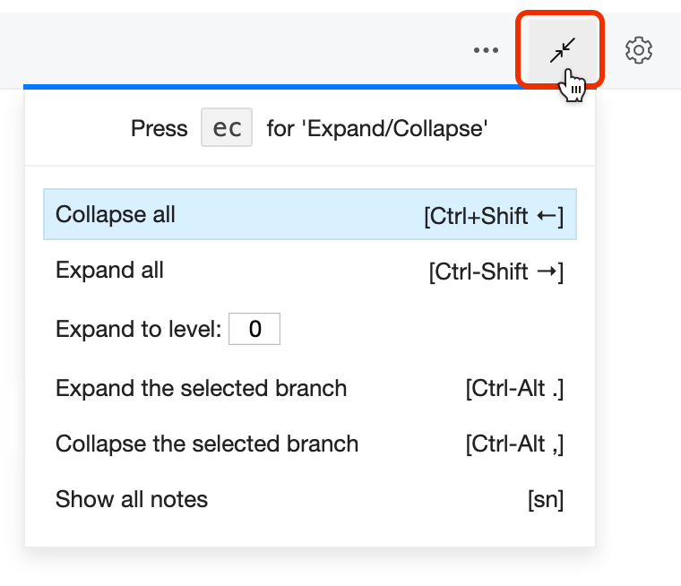 Collapse and expand lists's branches